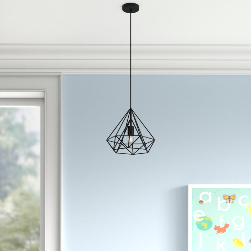 Harmen 1 - Light Single Pendant, Black, 9.8" H x 9.8" W x 9.8" D