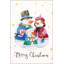 Tapis beige à motif de famille de bonhomme de neige à motif de Noël «Merry Christmas» beige-41149346