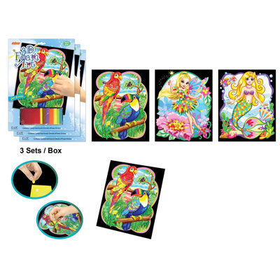 3 Piece 3D Foam Art Set