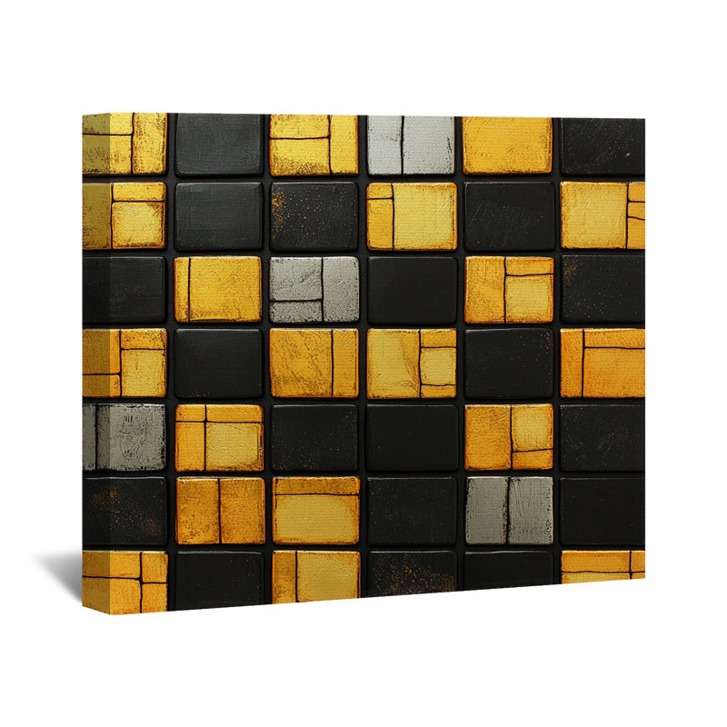 Carreaux de toile tendue - Décoration murale mosaïque, H 11 po x l 14 po