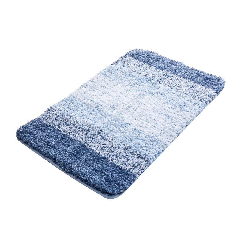 Tapis de salle de bain doux et absorbant, Bleu, L 30 po x l 20 po