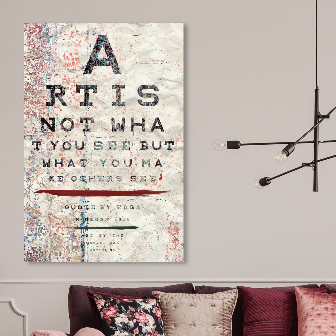 'Art Is' Graphic Art on Wrapped Canvas