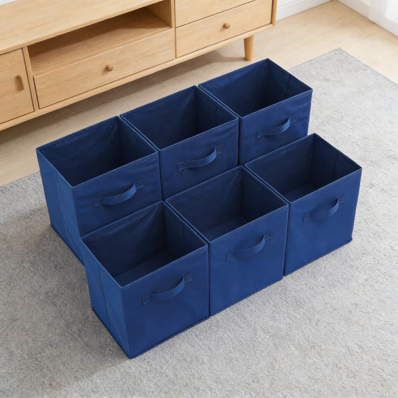Bacs de rangement en tissu avec poignées, bacs de rangement en cubes pour l'organisation à la maison, cubes de rangement pliables robustes et légers, bacs en tissu polyvalents pour tablettes et placards
