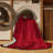 Machine Washable Solid Red Area Rug-114994586