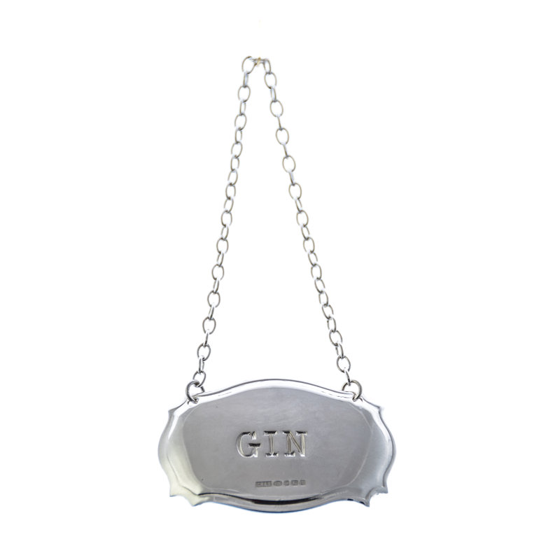 Decanter Label Chippendale Design Gin