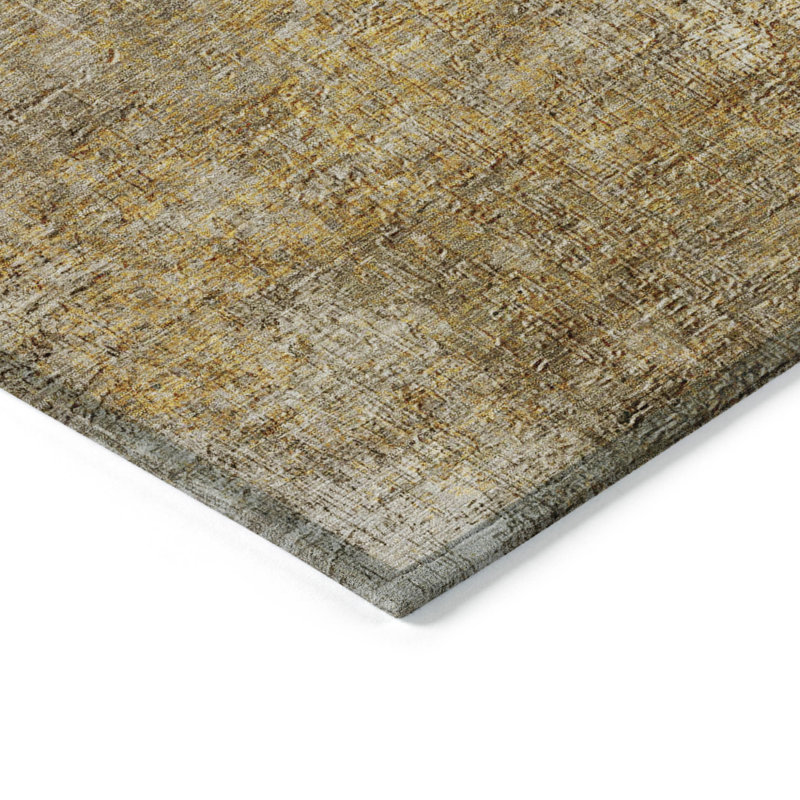 Tapis extérieur lavable abstrait taupe et ivoire beige 3 pi x 5 pi