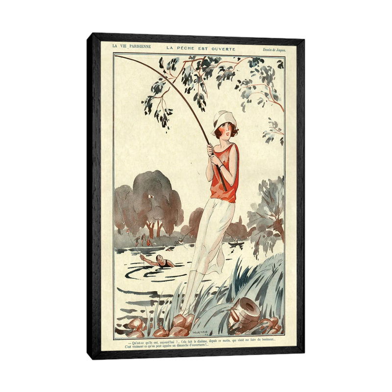 1924 La Vie Parisienne Magazine Plate by The Advertising Archives - Gallery-Wrapped Canvas Giclée on Canvas, Black Framed