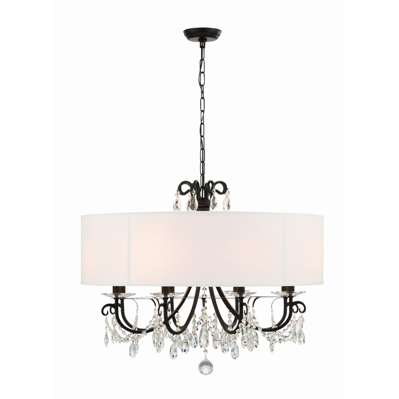 Lustre vibrant doré 8 lumières Havant, Noir mat