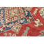 Tapis rouge / beige en laine noué à la main de conception unique 6 pi 3 po x 9 pi 8 po Gabriels