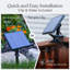 Guirlande d'extérieur à énergie solaire à DEL 27 pi avec 12 ampoules G45 blanches douces Ambiance Pro et cordon de qualité commerciale