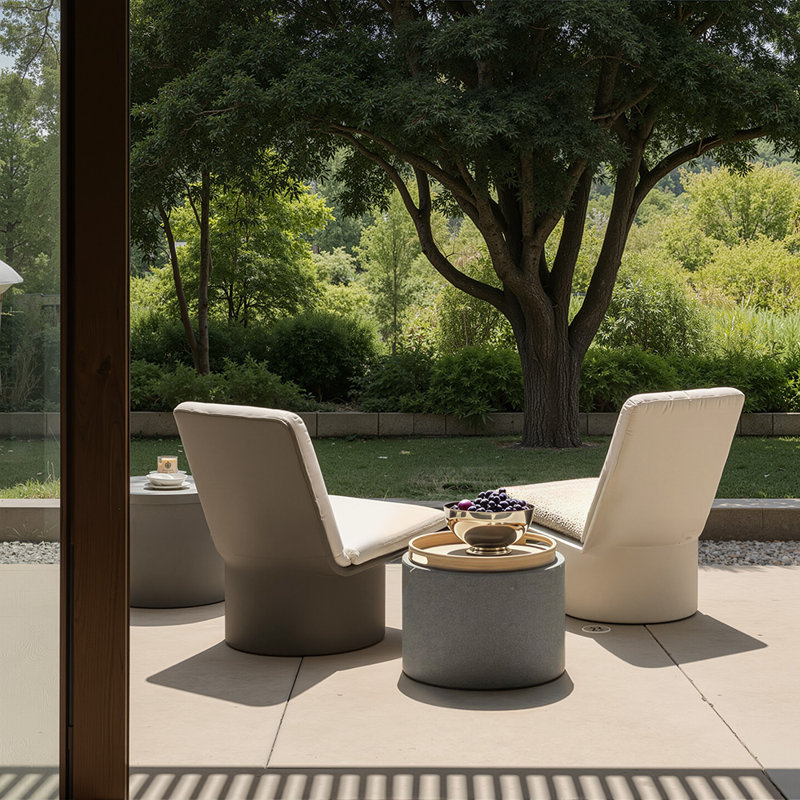 Multi-functional Round Storage Coffee Table With Tray; Stool
