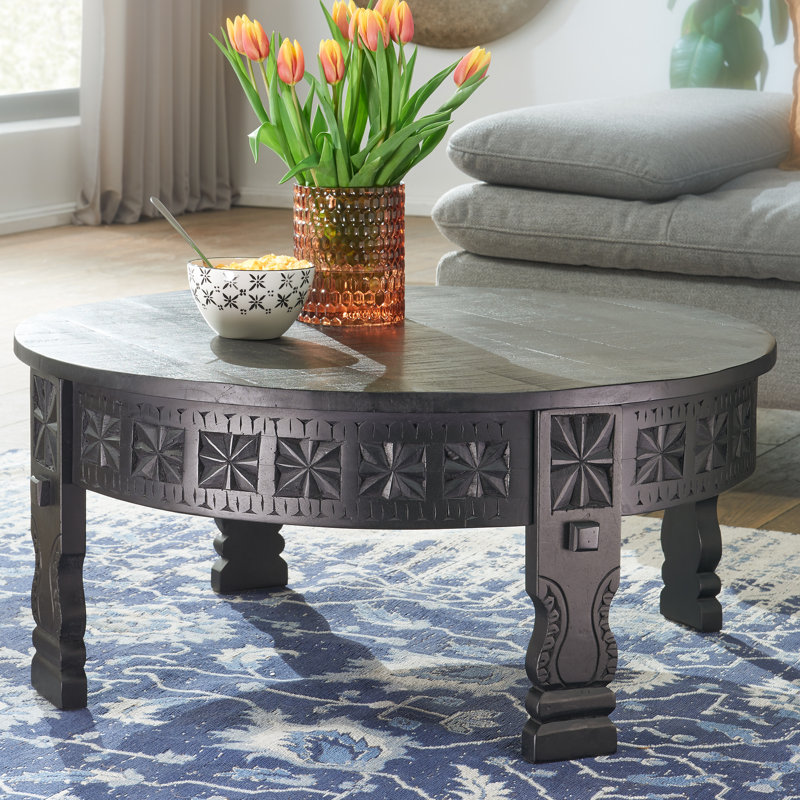 Guban Solid Wood Four Leg Coffee Table, 36cm H x 80cm W x 80cm D
