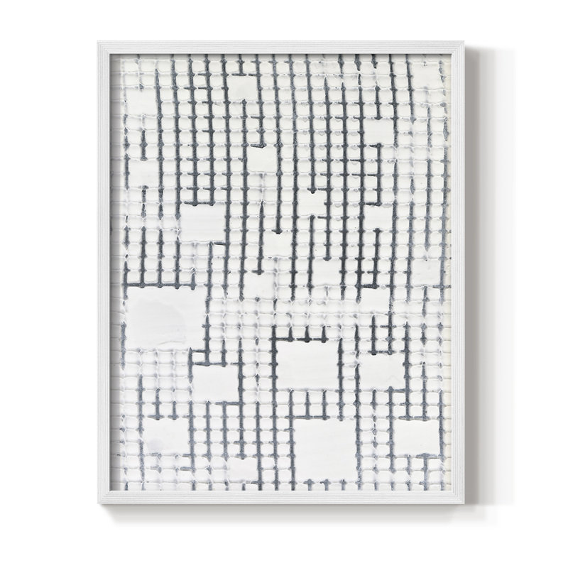 Gossamer I Framed Print - Solid Wood, White, 14" H x 11" W