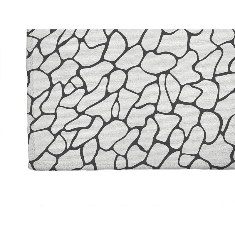Tapis de bureau Patch Patch, L 3 pi x L 2 pi, Ivoire, gris anthracite