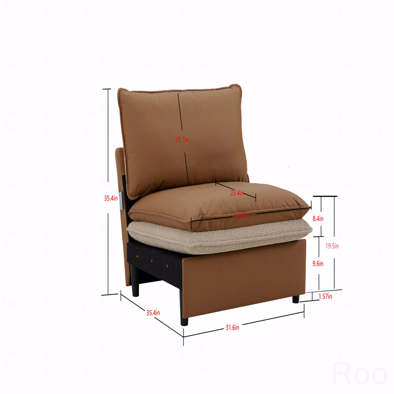 Fauteuil d'appoint simple de style moderne