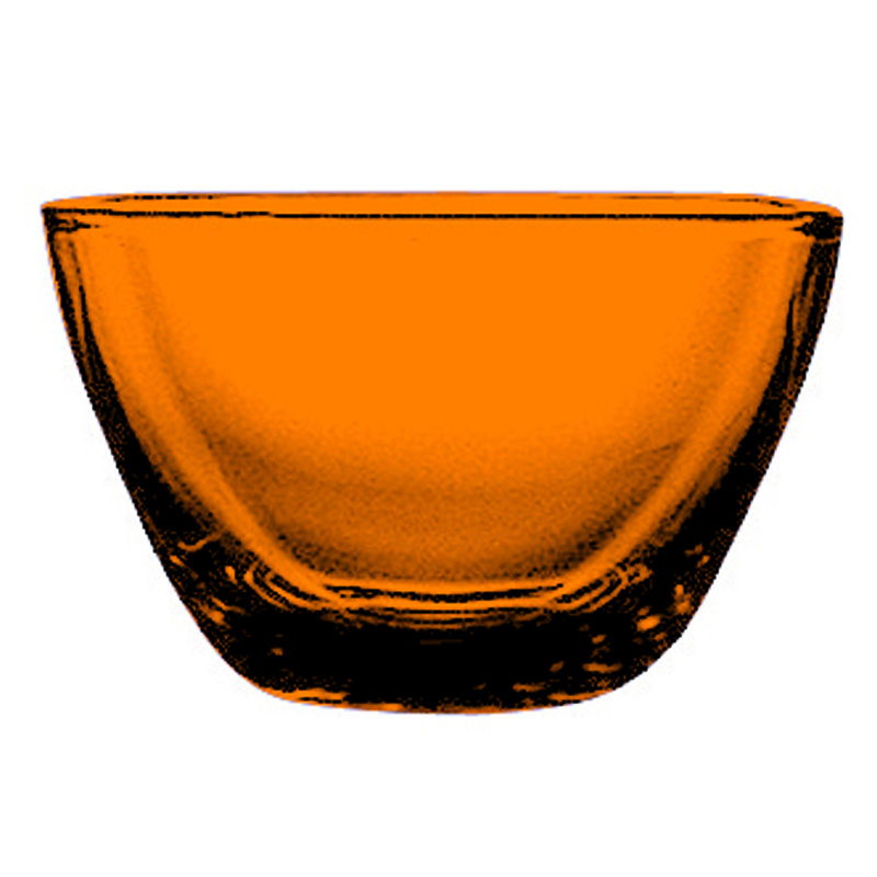 Bol carré en polycarbonate - 6 pièces, Ambre