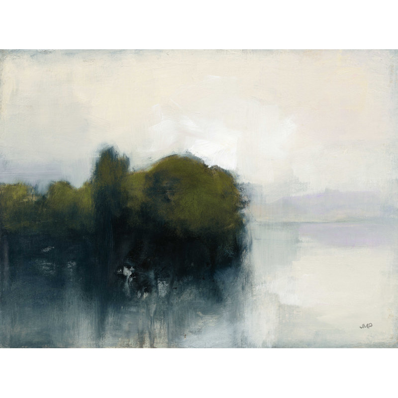 Peinture sur toile tendue Murmur Shore Olive Green par Julia Purinton, H 36 po x l 48 po