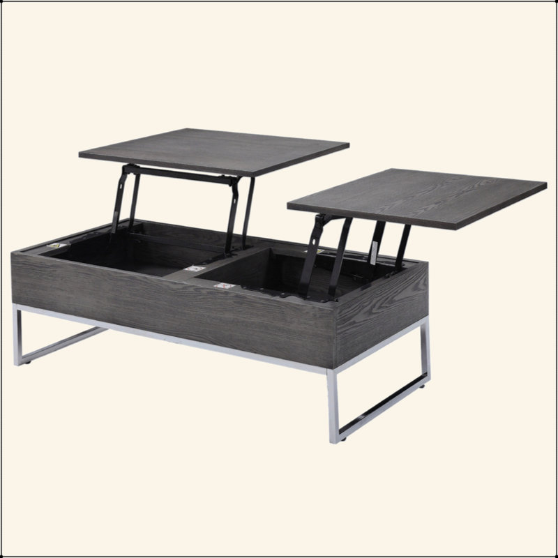 Table basse rectangulaire avec plateau relevable