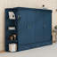 Lit escamotable en bois avec 3 tiroirs et tablettes ouvertes-525856545-525856550