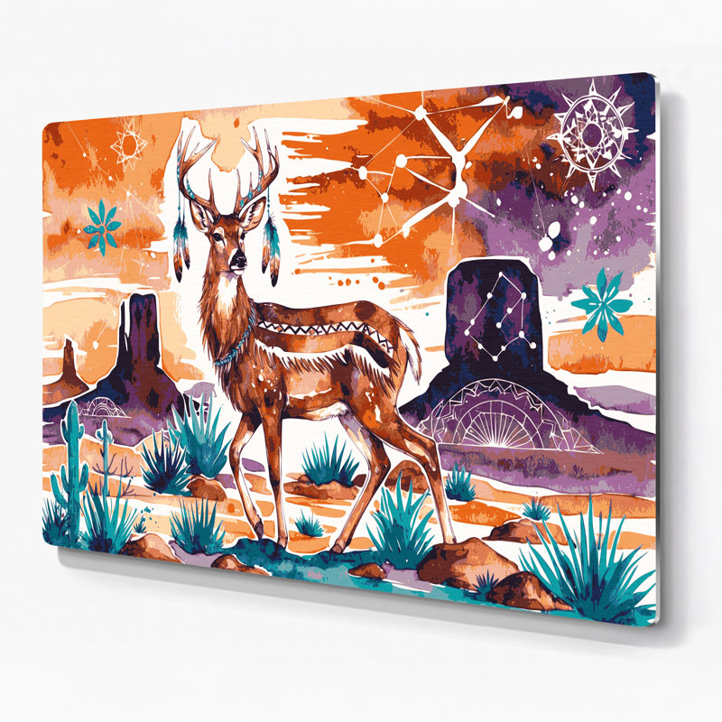 «Southwestern Animals», art mural en métal brun 19, H 240 po x l 288 po x P 0,05 po