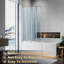 Balwan 20320mm 2032mm W x 3556mm H Hinged Framed Tub Door with Clear Glass