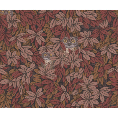 Foglie e Civette Floral Wallpaper Roll