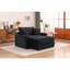Chaise simple de conception moderne avec espace de vie confortable et amovible en velours côtelé noir