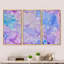 «Pink and Blue Ink Clouds IV», ensemble d'art mural moderne sur toile encadrée-738808961-738808963