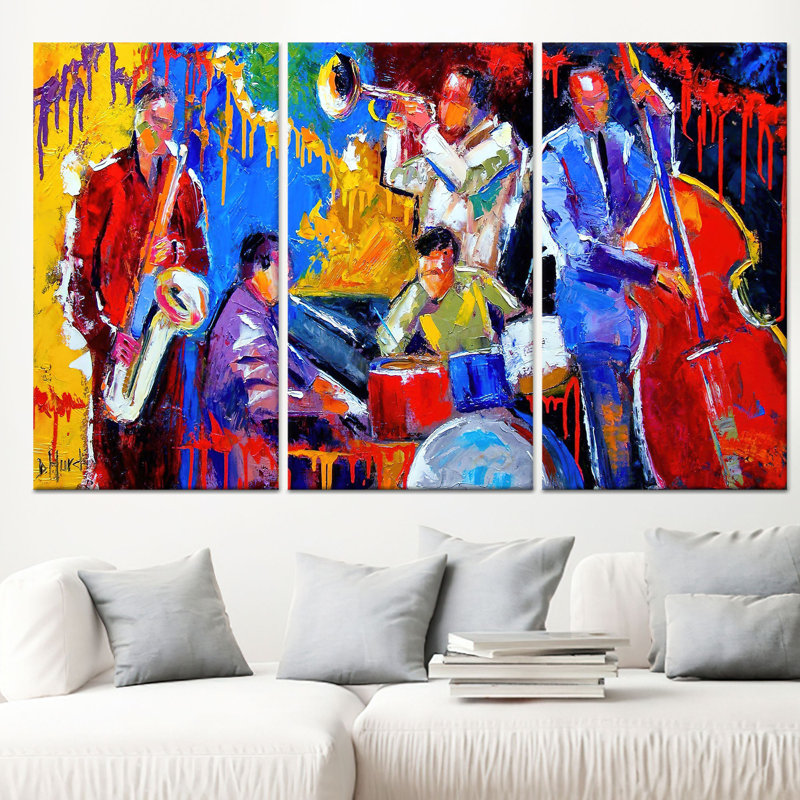 Abstrait, impression sur toile, musique élégante, 23,6 po H x 47,2 po l
