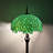 Simonson Tiffany Floor Lamp Stained Glass Green Leaves Metal Base LED Bulbs Included 16"W*16"D*64"H