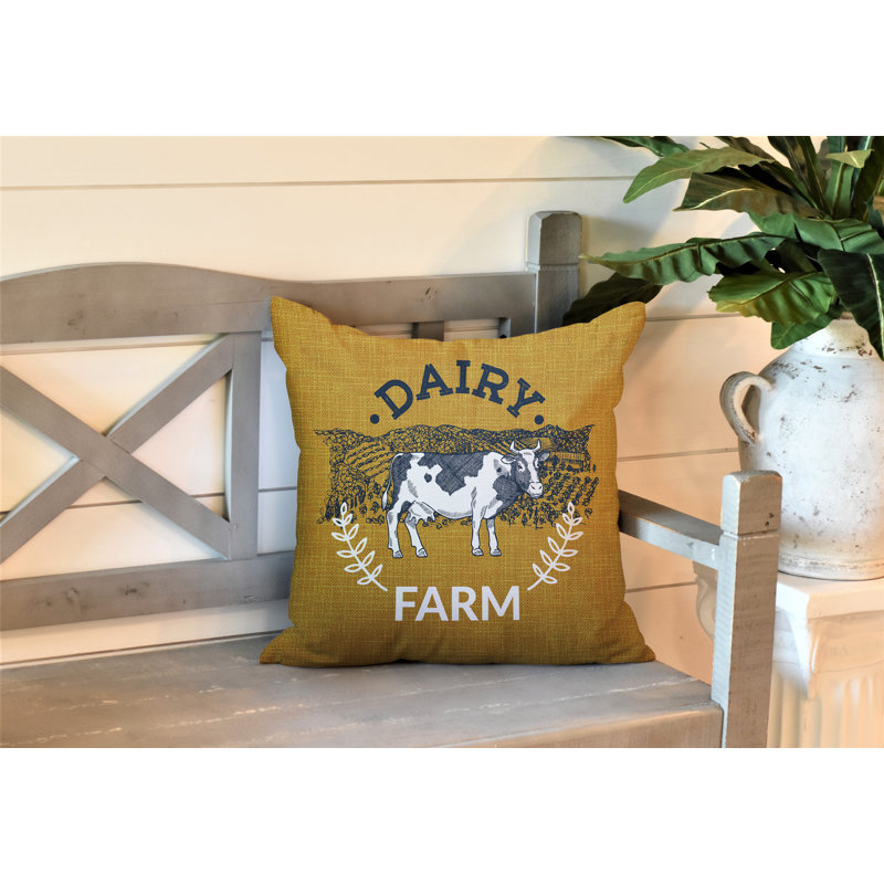 Oreiller intérieur / extérieur Bety Barnyard, L 15 po x H 15 po, Or