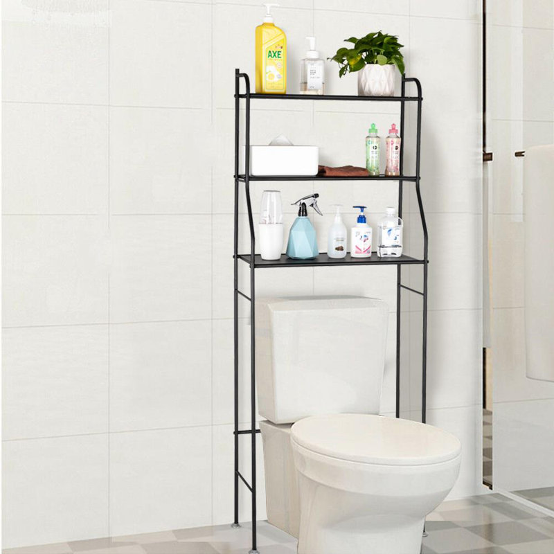 Rangement au-dessus de la toilette l 23,3 po x H 59,4 po Herrick, Noir