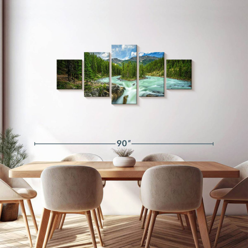 Upper Sunwapta Waterfalls, 30" H x 68" W