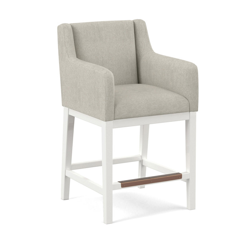 Upholstered Stool, 61363-89, White