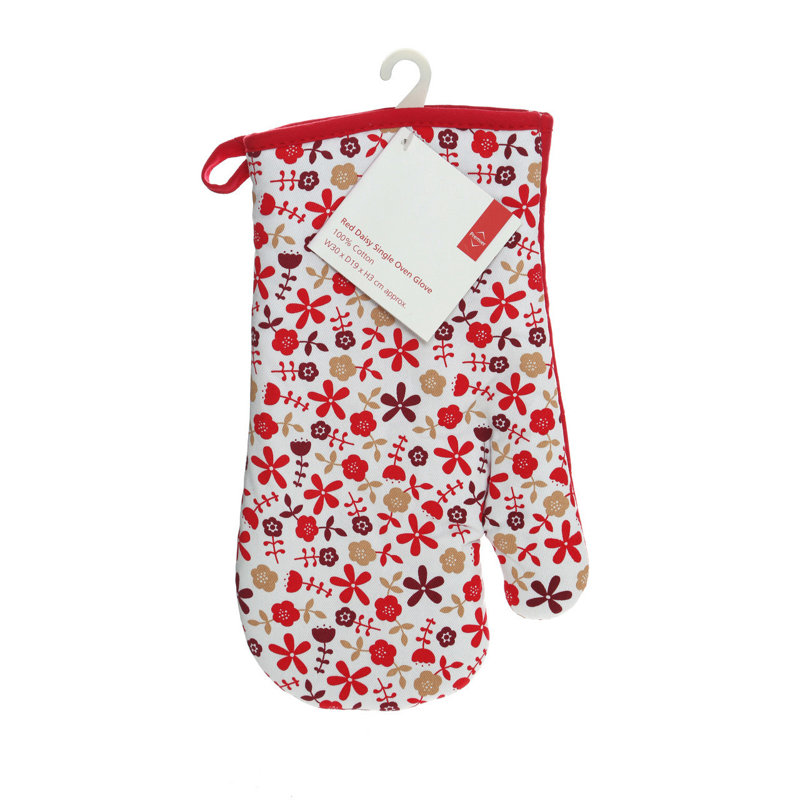 17 Stories Aimslee Floral Cotton Oven Mitt