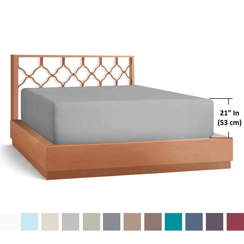 Microfiber Fitted Sheet, Full Fitted Sheet, Silver