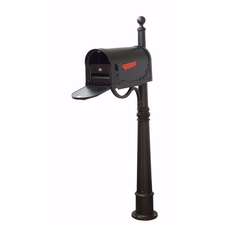 Schermerhorn Aluminum Post Mounted Post Box