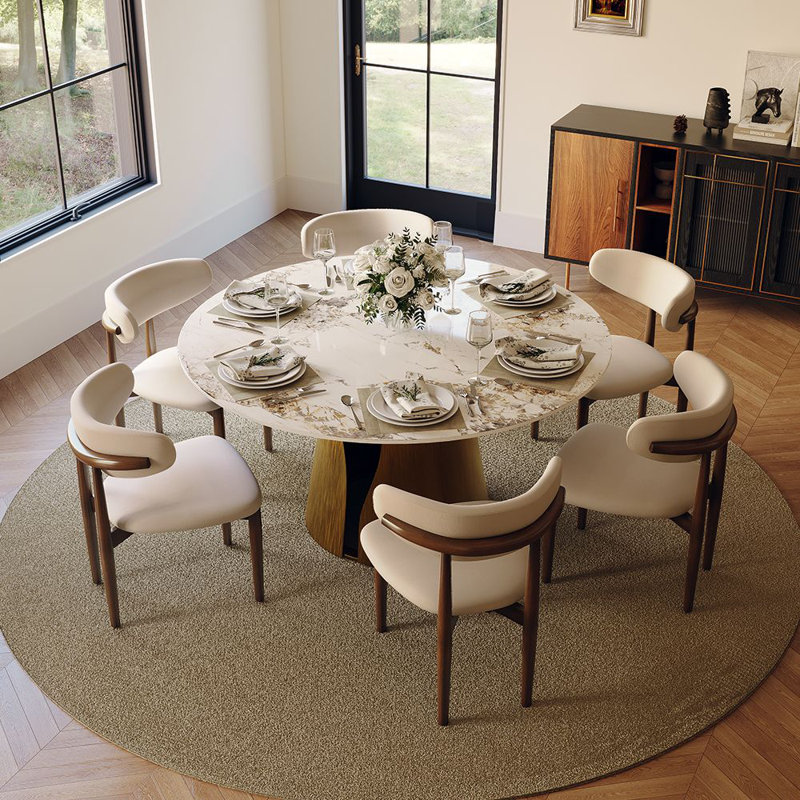 Table de salle à manger 59 po Vera, H 29,53 po x L 59,06 po x l 59,06 po, Bronze, Pandora