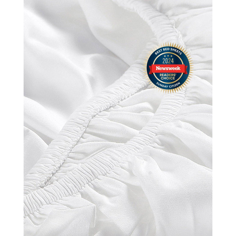 Natural Premium Bamboo Fitted Sheet, Queen Fitted Sheet, Blush