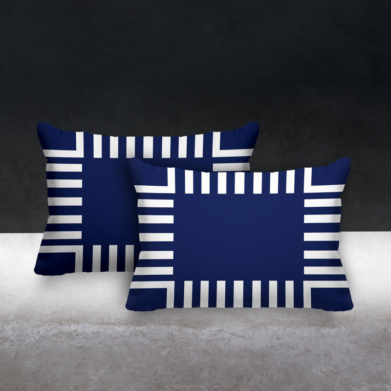  Coussin décoratif intérieur / extérieur sans ajout décoratif, Bleu marine