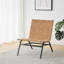 Fauteuil d'appoint en cuir brun tissé