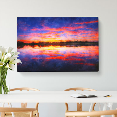 Evening Sunset - Wrapped Canvas
