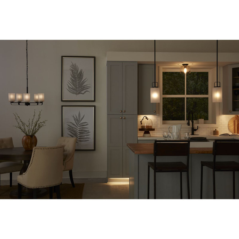 1 - Light Single Pendant, Matte Black