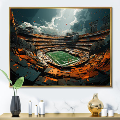 «Green Football Abstract Stadium», reproduction sur toile