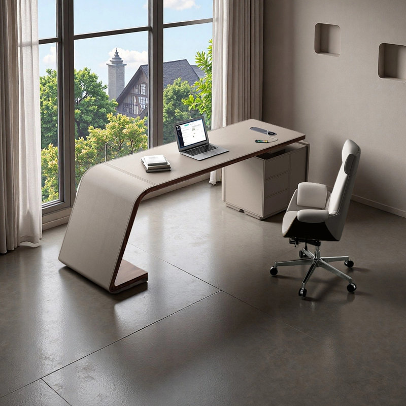 Bureau de style rétro, H 29,53 po x l 55,12 po x P 27,56 po