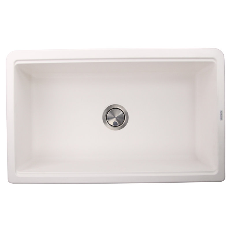 Plymouth 33'' L Single Basin Kitchen Sink, White