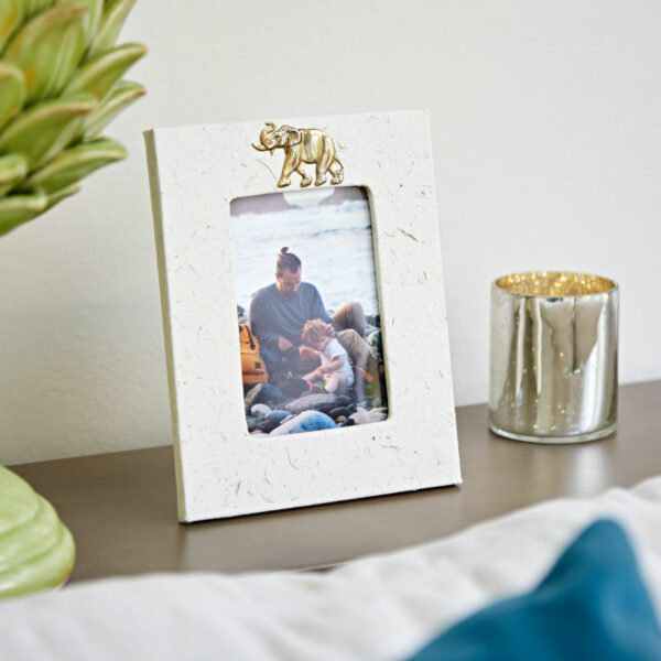 Natural Elephant Dung/Paper Picture Frame, Rectangle, 18cm x 14.5cm
