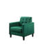 Ensemble de salon avec fauteuils et table de bout en velours vert Ezio-1295336999
