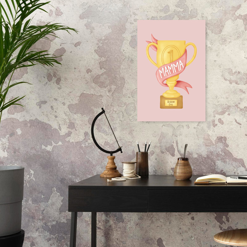 «Best Mom», art mural abstrait contemporain, 24" H x 16" W