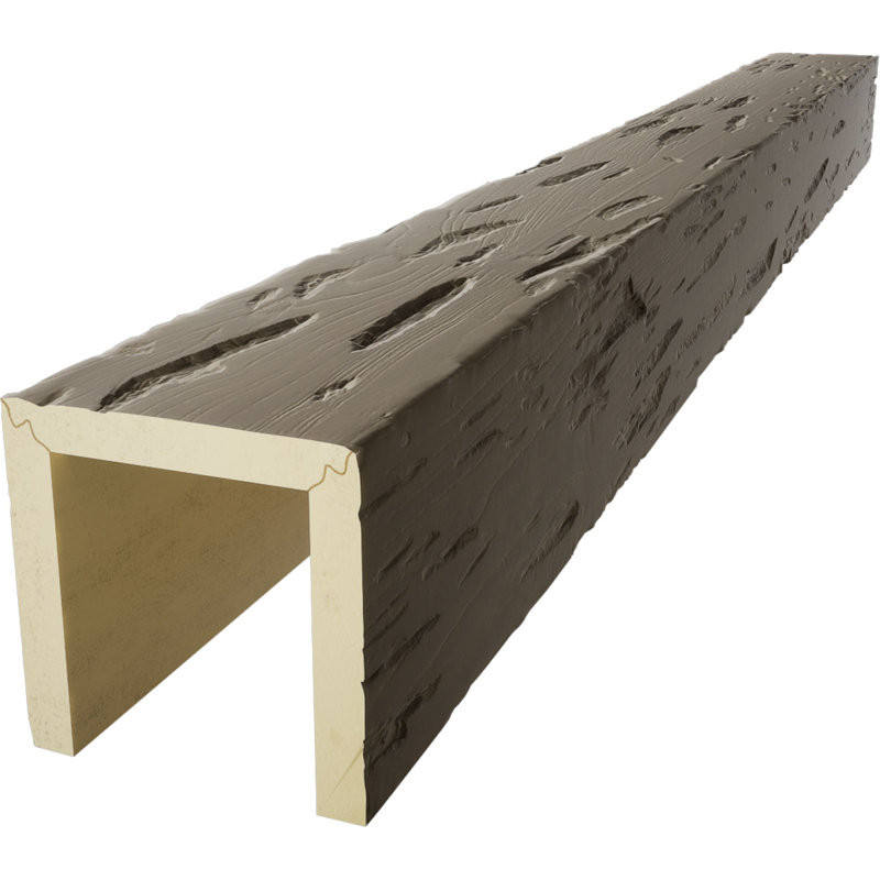 Poutre de plafond 3 côtés Pecky Cypress Endurathane, Taupe rustique, 10"H x 12"W, 16'L